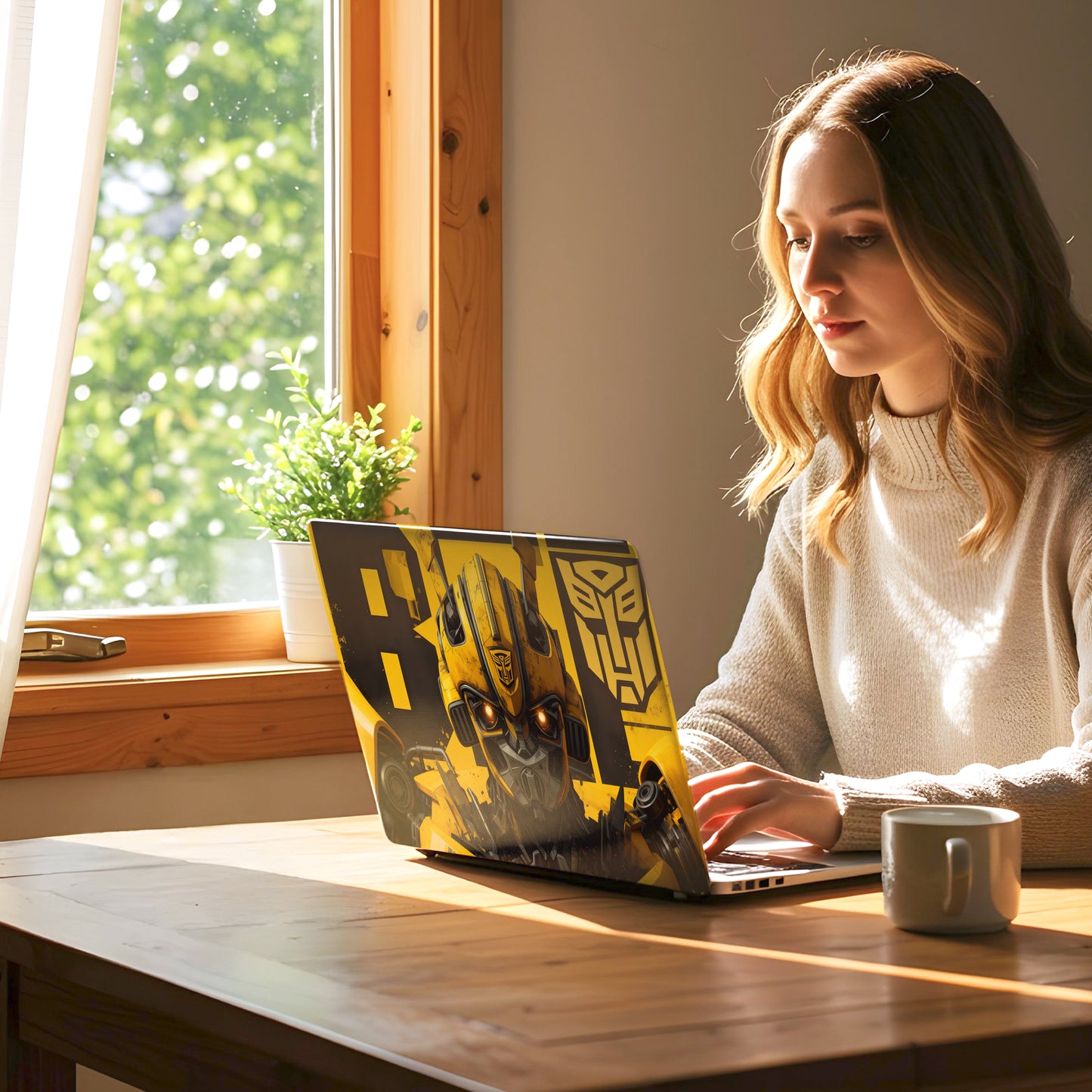 Autobot Bumblebee Tech Aesthetic Sci-Fi Laptop Skin