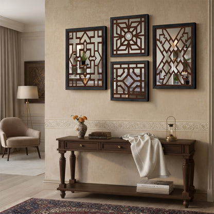 Modern Wall Mirror Set of 4