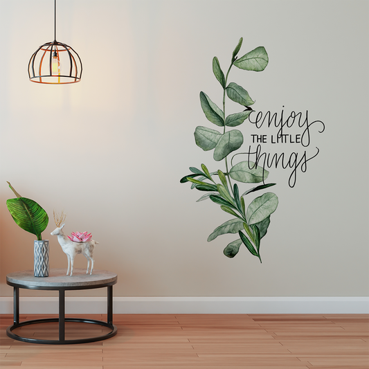Enjoy Little Things Leaf Wall Sticker