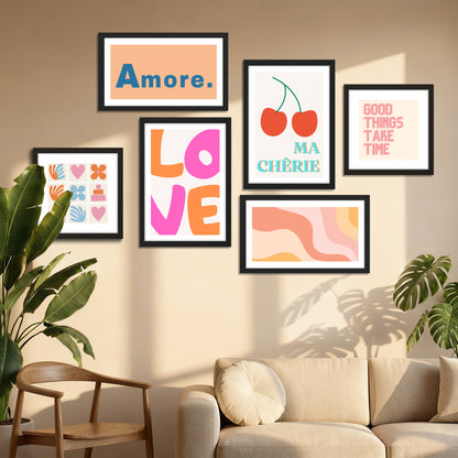 Love & Amore Wall Set of 6