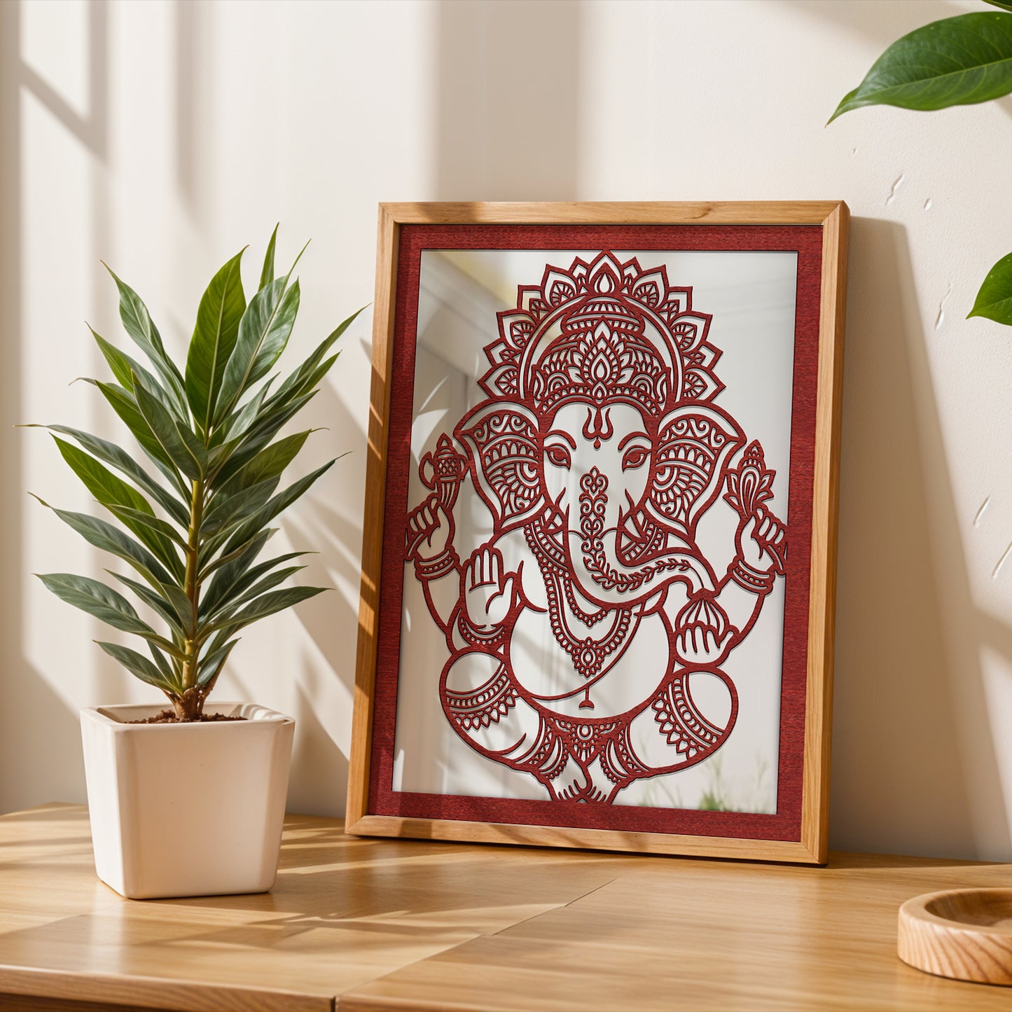 Vighnaharta Ganesha Lasser wall Art
