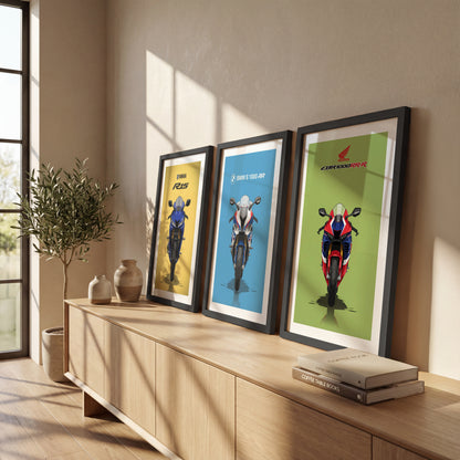 Sport Bike Wall Art Trio