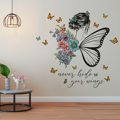 Never Hide Your Wings Wall Sticker