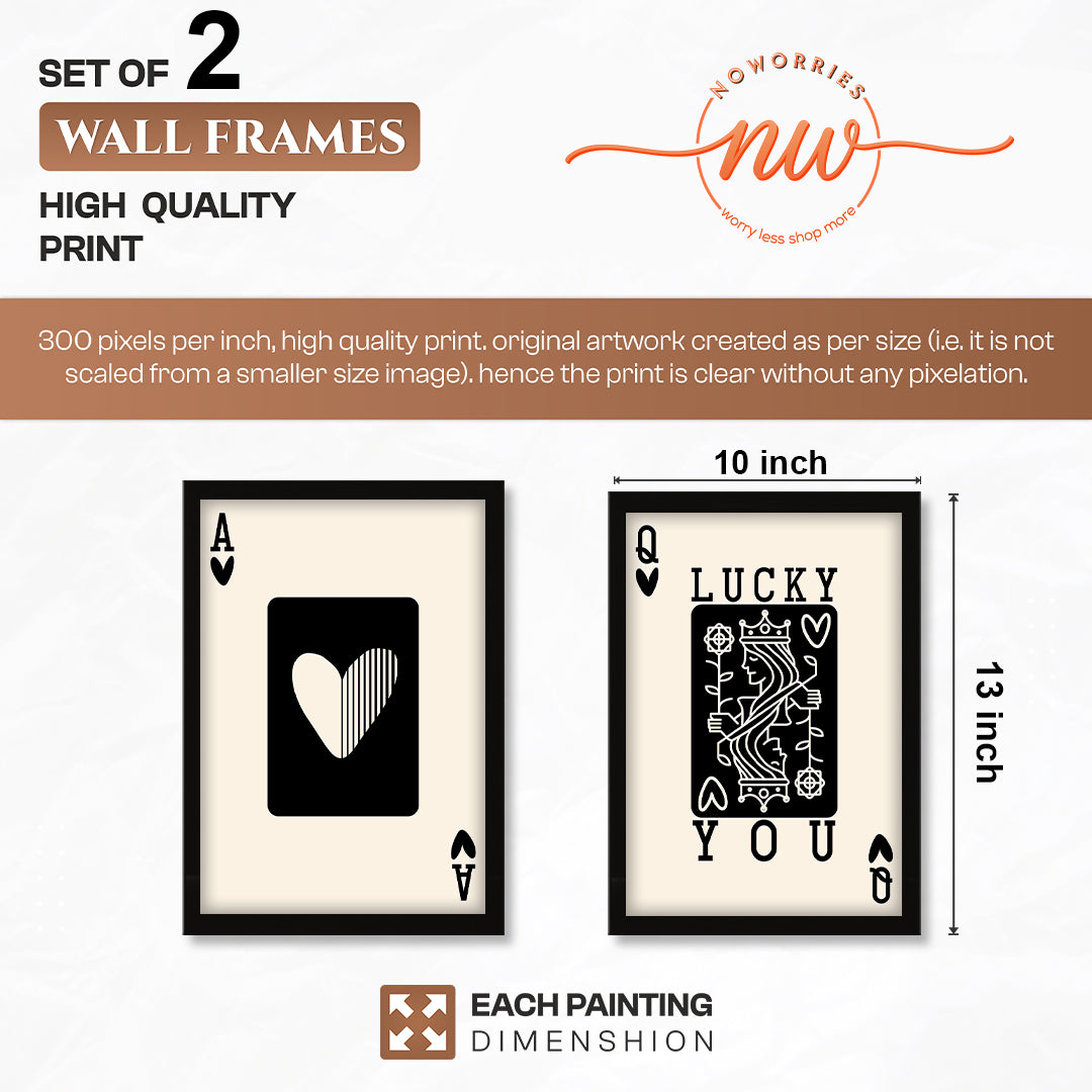 Playing Card Romance Wall Art Set