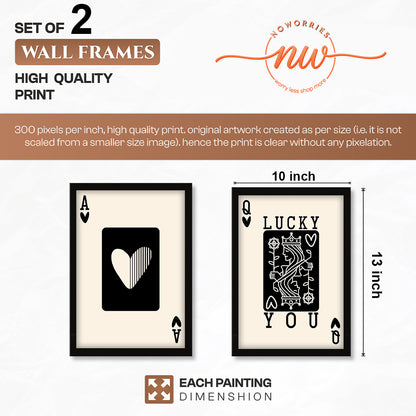 Playing Card Romance Wall Art Set