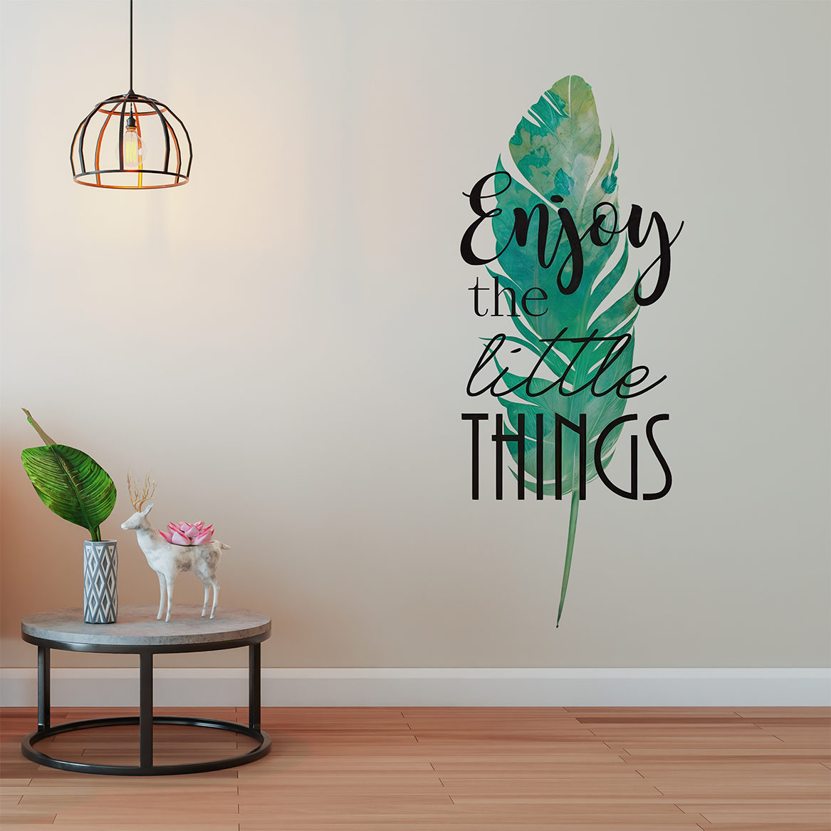 Enjoy Little Things Feather Wall Sticker
