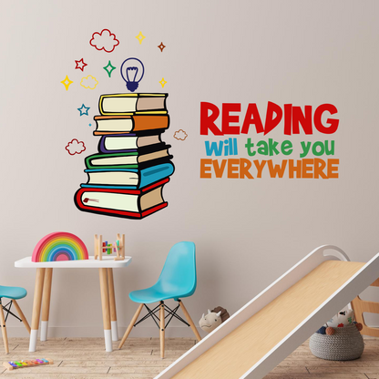 Motivational Reading Education Wall Sticker