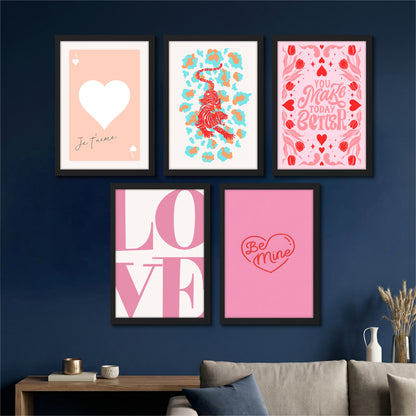 Love-Themed Wall Art Set of 5