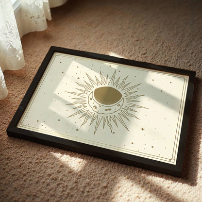 Celestial Sun Moon Wall Print