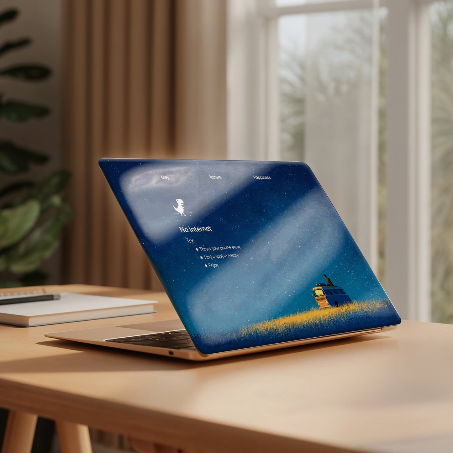 No Internet Retro Van Art Laptop Skin