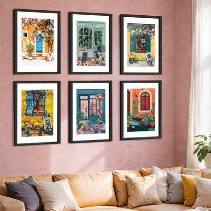 European Village Wall Art Set of 6