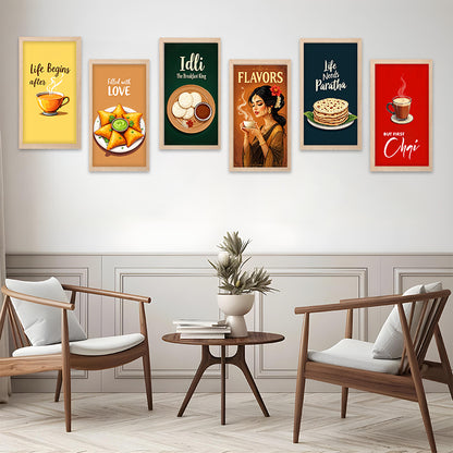 Indian Breakfast & Chai Wall Frame Set