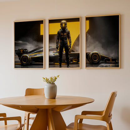 Track Warrior Wall Art Set of 3