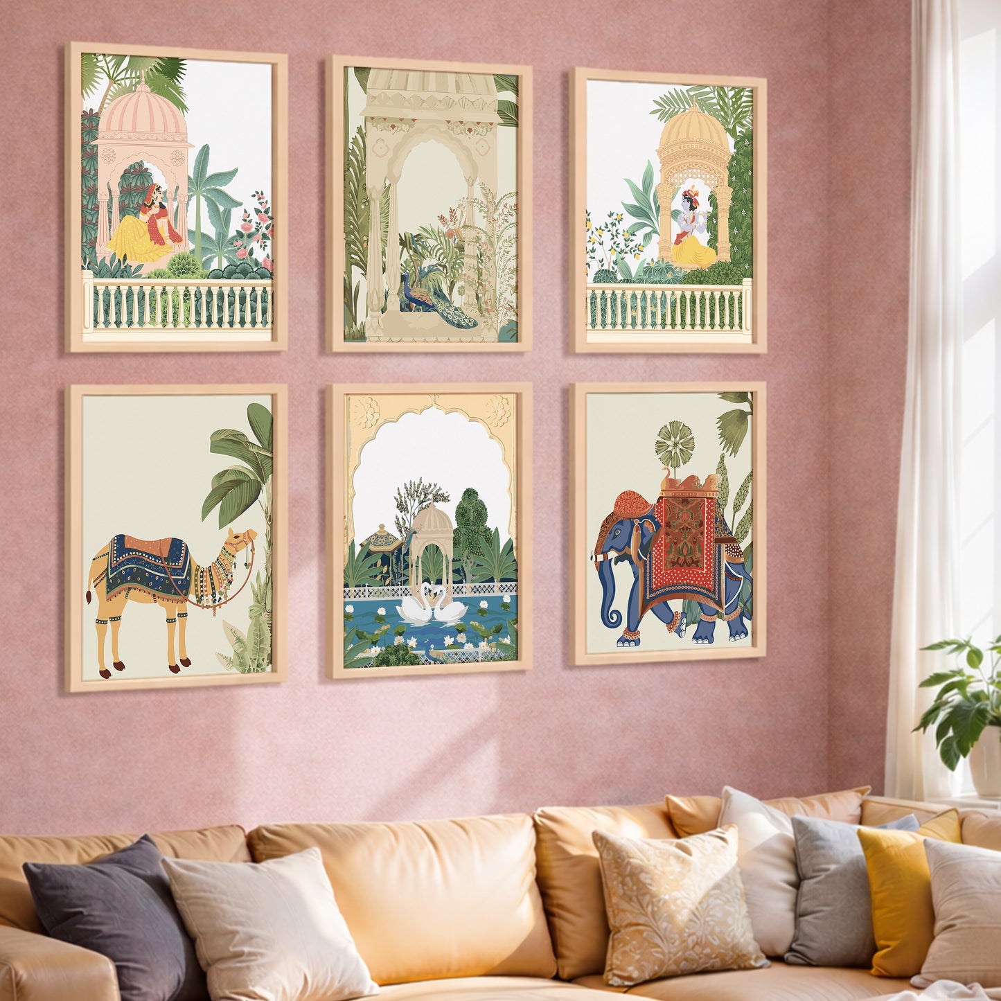 Royal Heritage Palace Art Wall Frame Set of 6