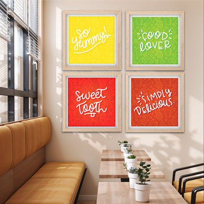 Colorful Kitchen Quote Wall Art Set