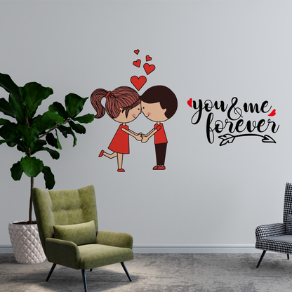 You & Me Forever Romantic Couple Wall Sticker