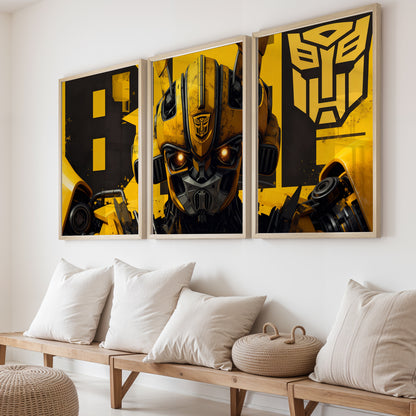 Transformers Bumblebee Wall Art Set of 3
