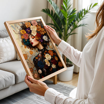Floral Muse Portrait Poster