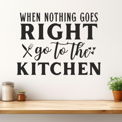 Funny Go to the Kitchen Wall Sticker