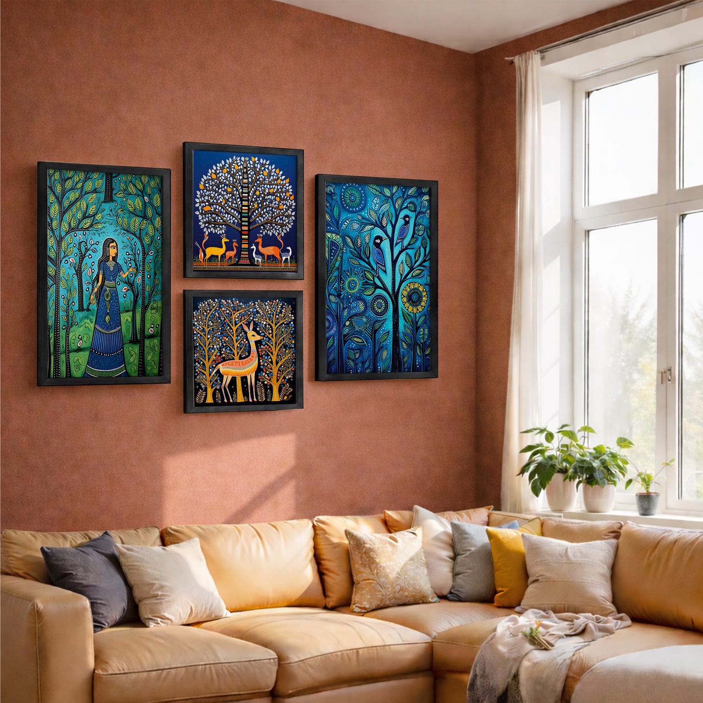 Nature Folk Wall Frames Set of 4