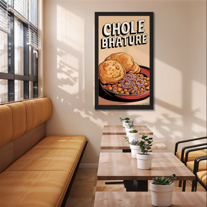 Chole Bhature Food Wall Frame Set of 1