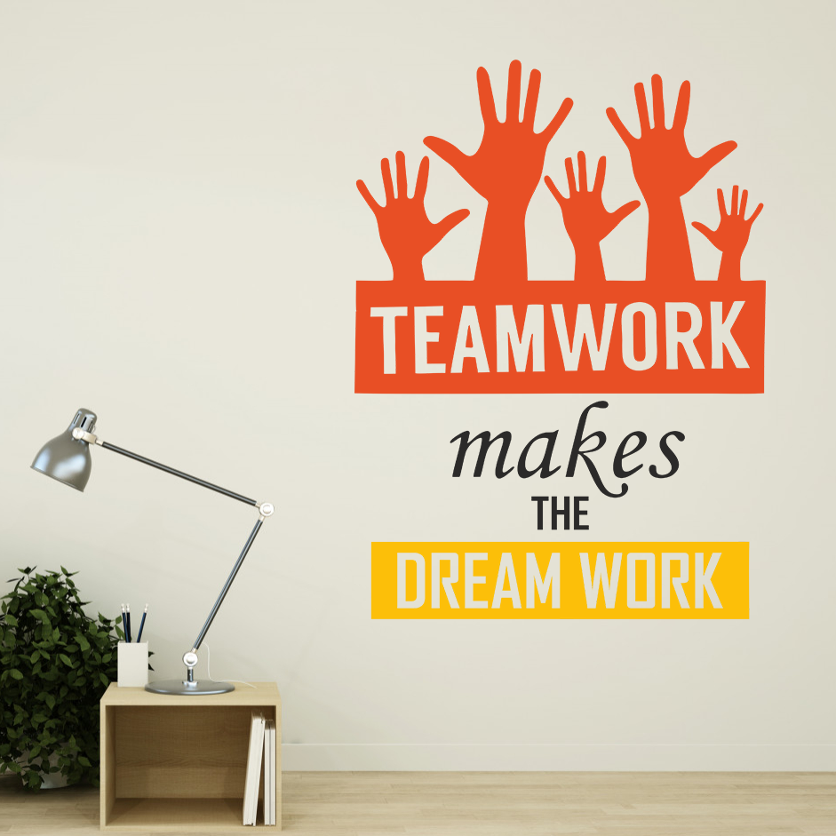 Motivational Teamwork Office/School Wall Sticker
