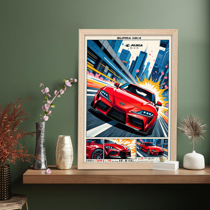 Supra MK4 Anime Wall Art