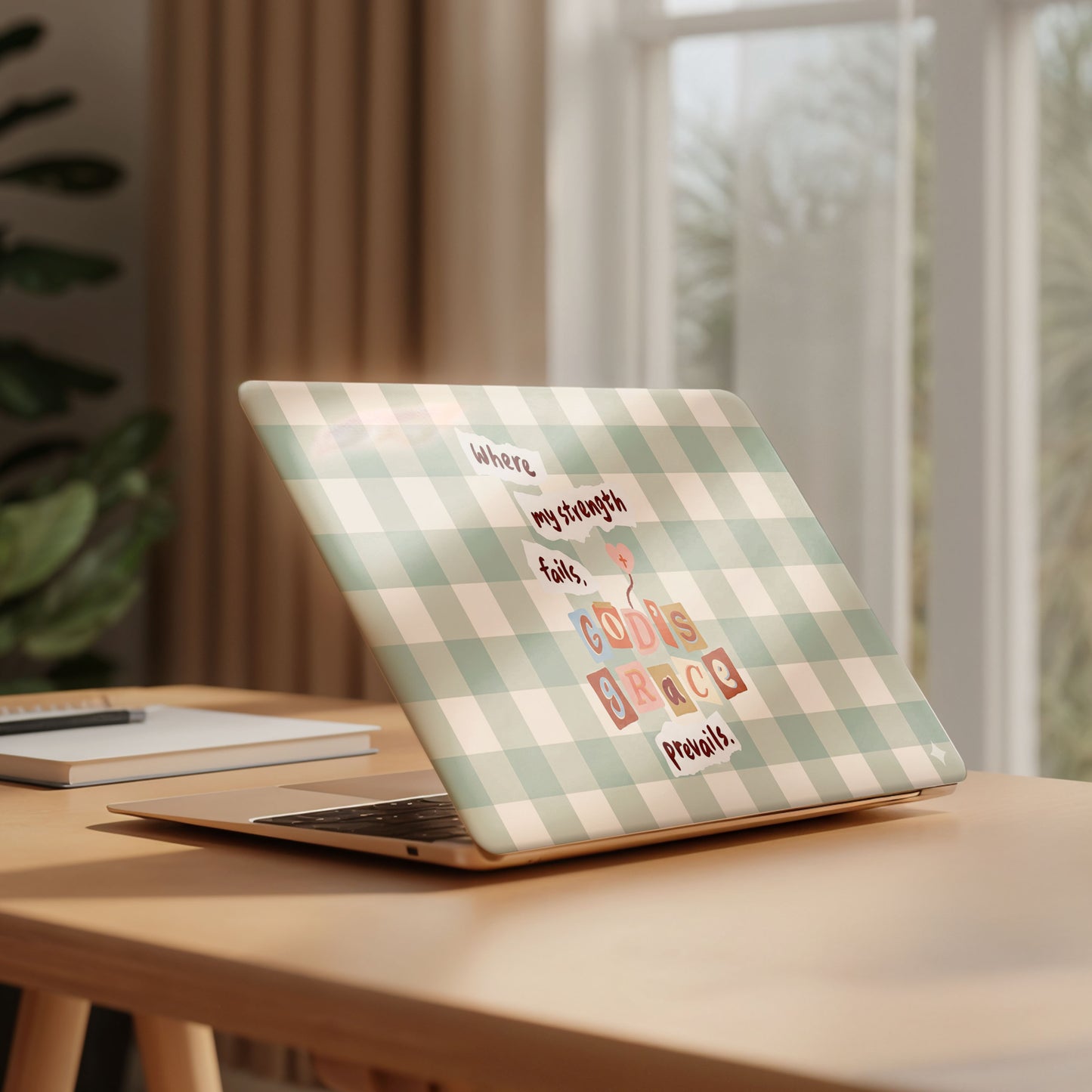 Retro Travel Stamp Pastel Laptop Skin