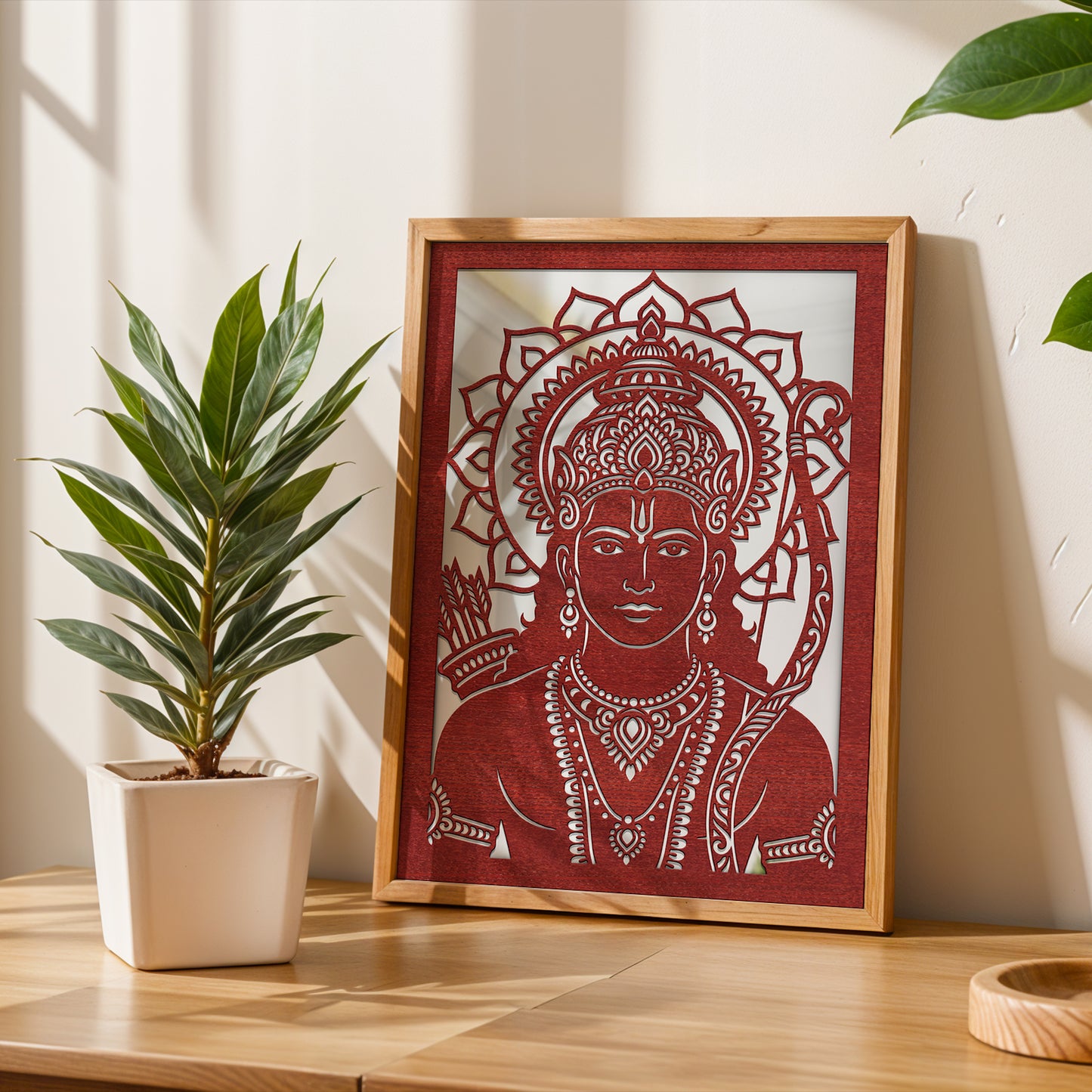 Rama Pinewood Laser wall Art