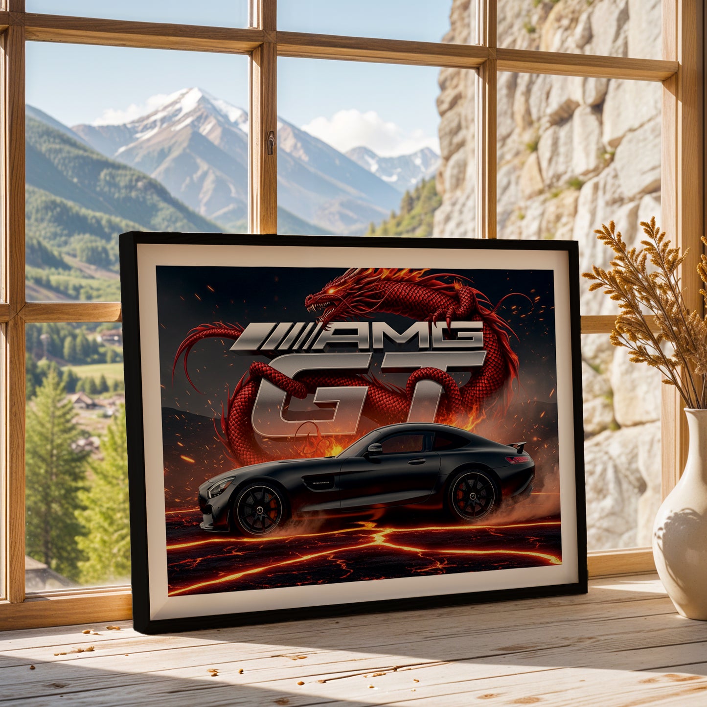 Mercedes-AMG GT Lava Beast Wall Art