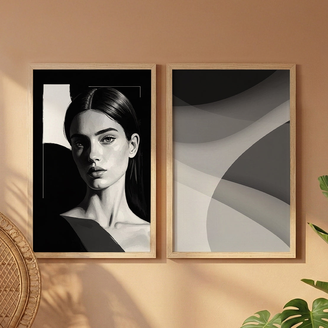 Monochrome Elegance Wall Art Set