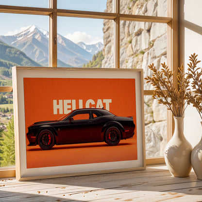 Dodge Hellcat Muscle Wall Frame