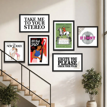 Music & Vintage Wall Art Set of 6
