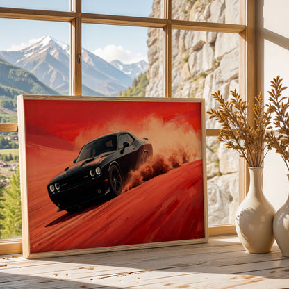 Hellcat Desert Rush Wall Art