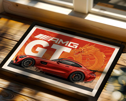 AMG GT Dragon Spirit Wall Art
