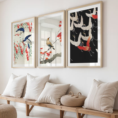 Japanese Bird & Crane Wall Art Collection