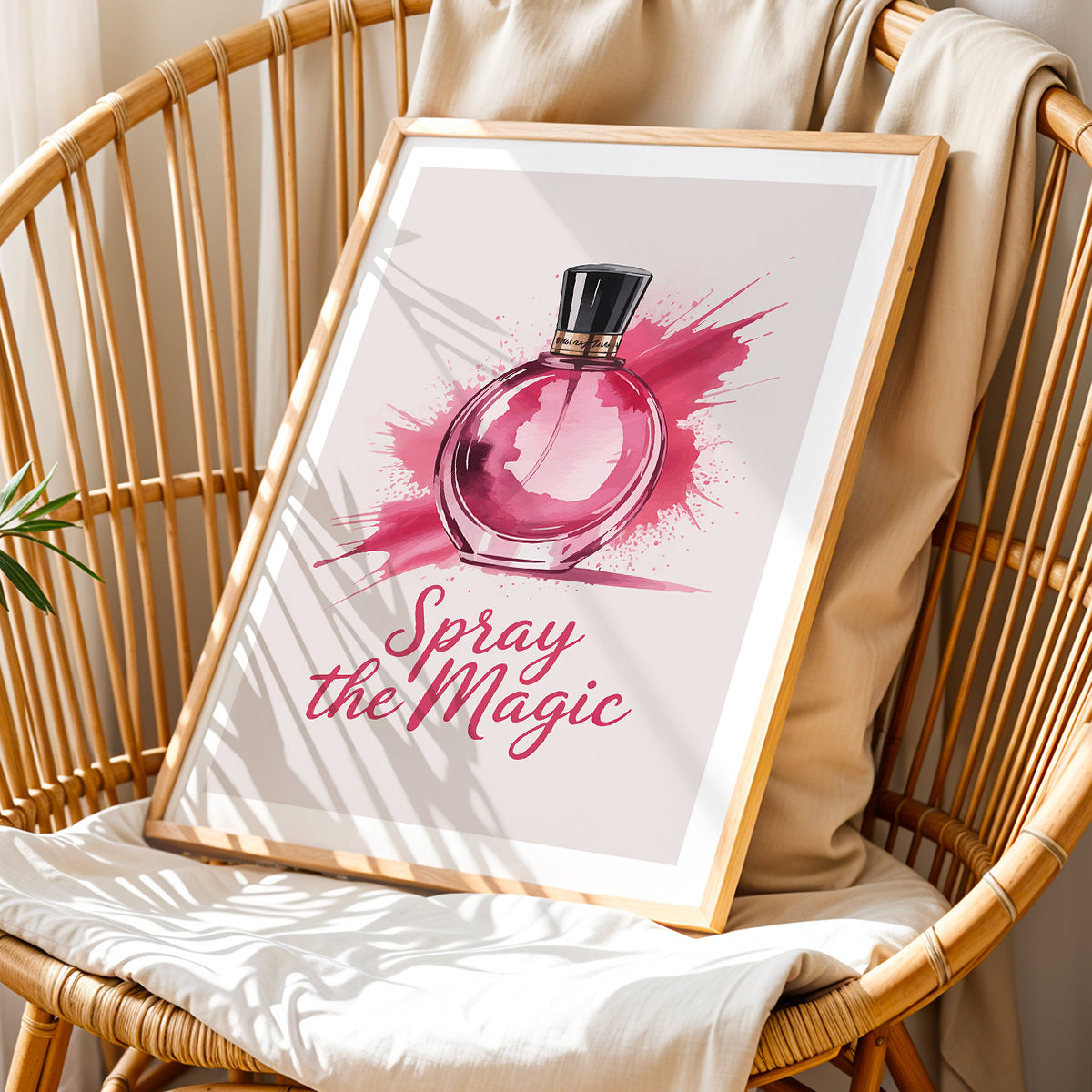 Spray the Magic Perfume Framed Wall Art