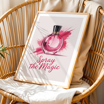 Spray the Magic Perfume Framed Wall Art