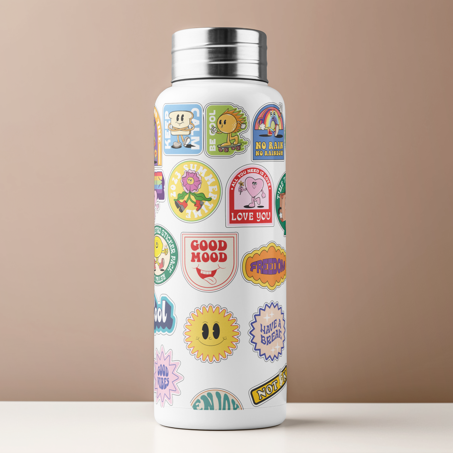 Groovy Retro Inspirational Sticker Pack