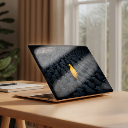 Stand Out Yellow Bird Laptop Skin