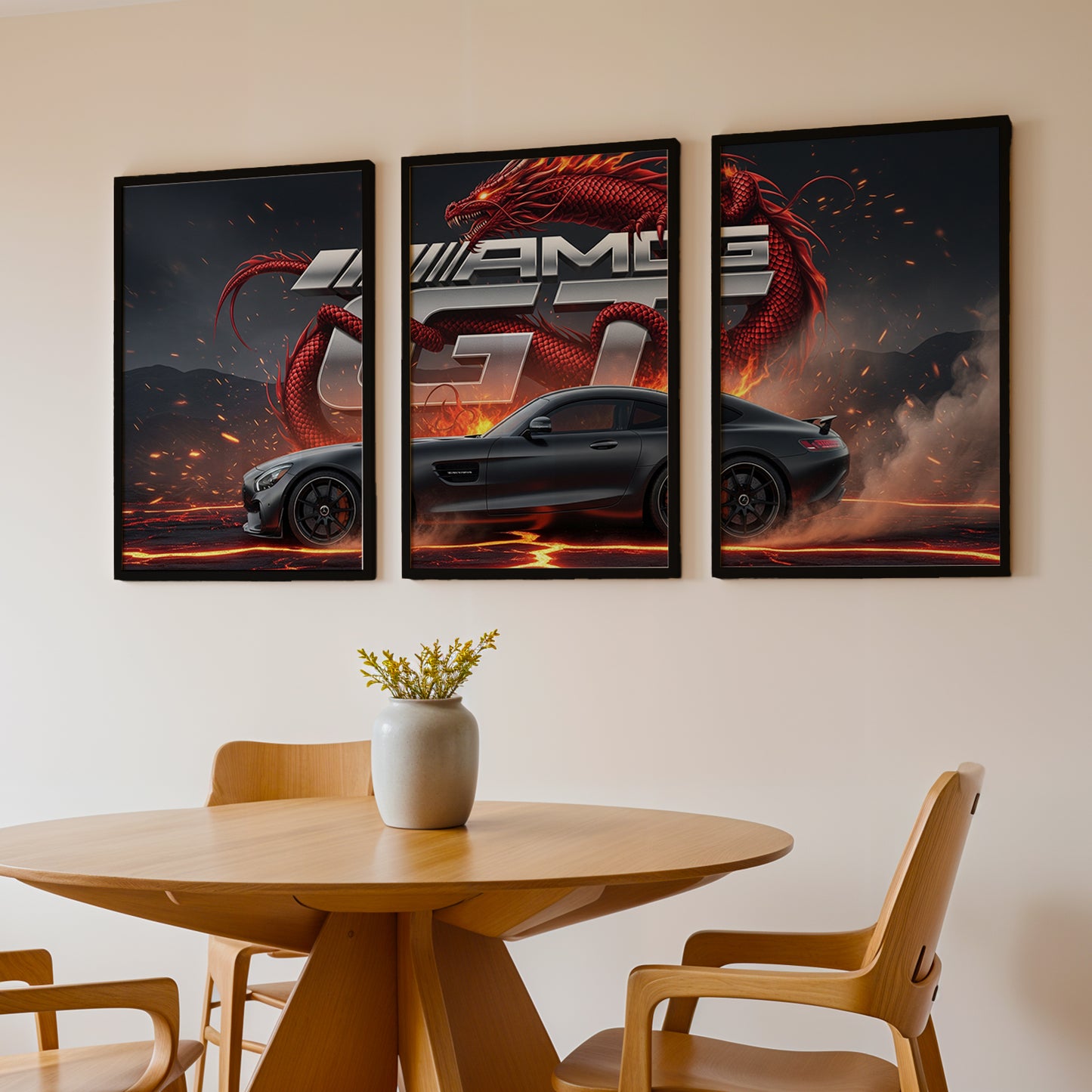 AMG GT Dragon Wall Frame Set of 3