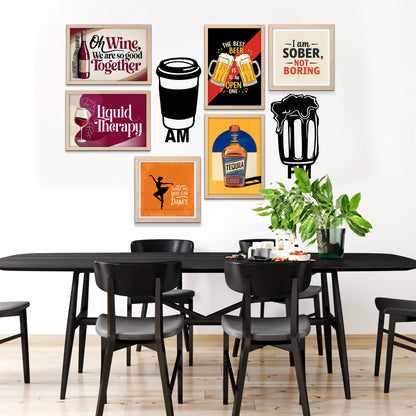 AM to PM Bar & Drink Wall Art Set