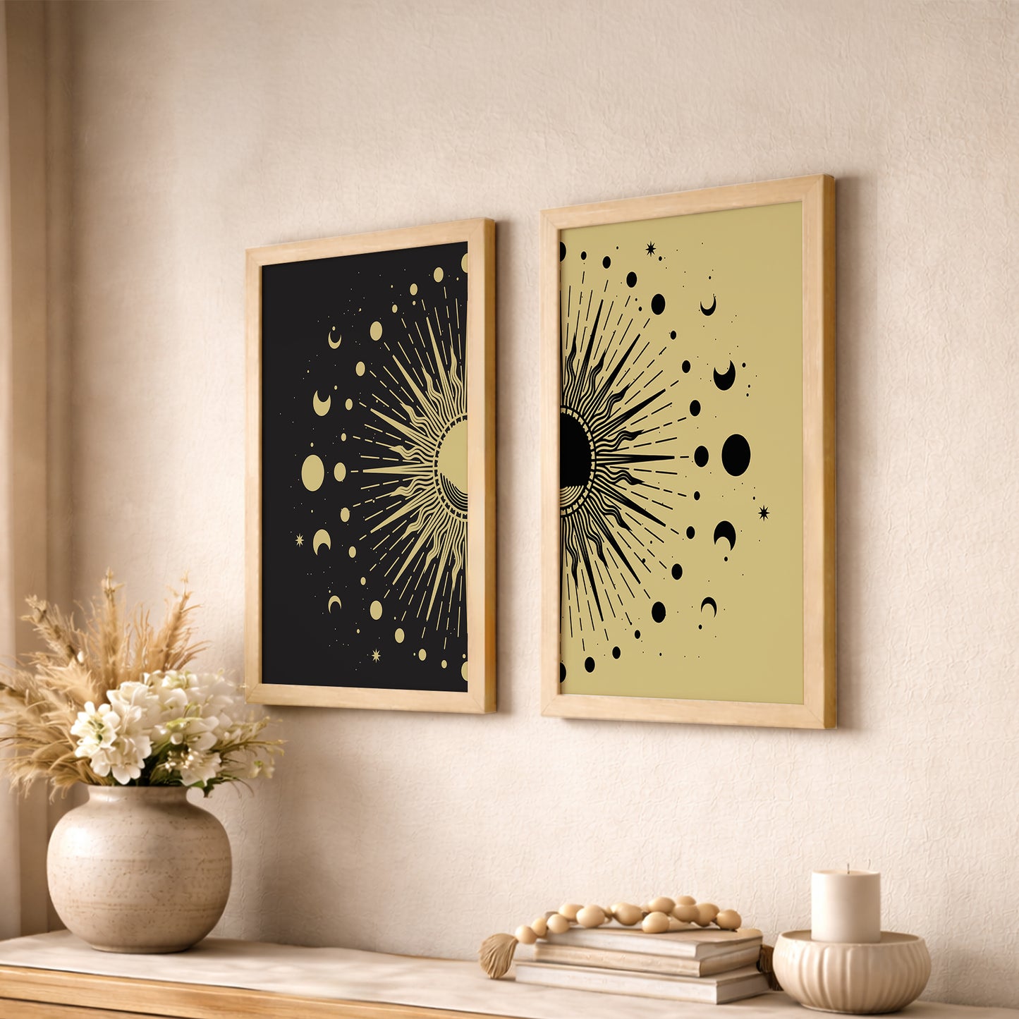 Cosmic Sunburst Wall Decor Set of 2
