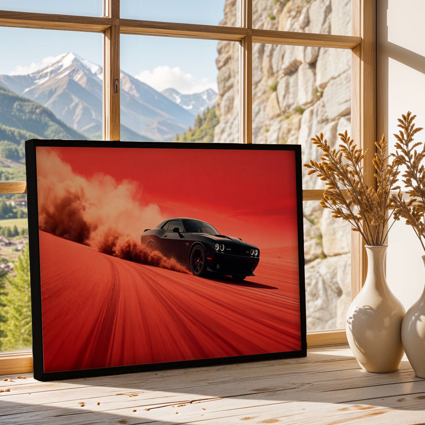 Challenger Red Horizon Wall Frame
