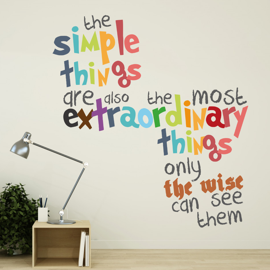Colorful Simple Things Quote Wall Sticker