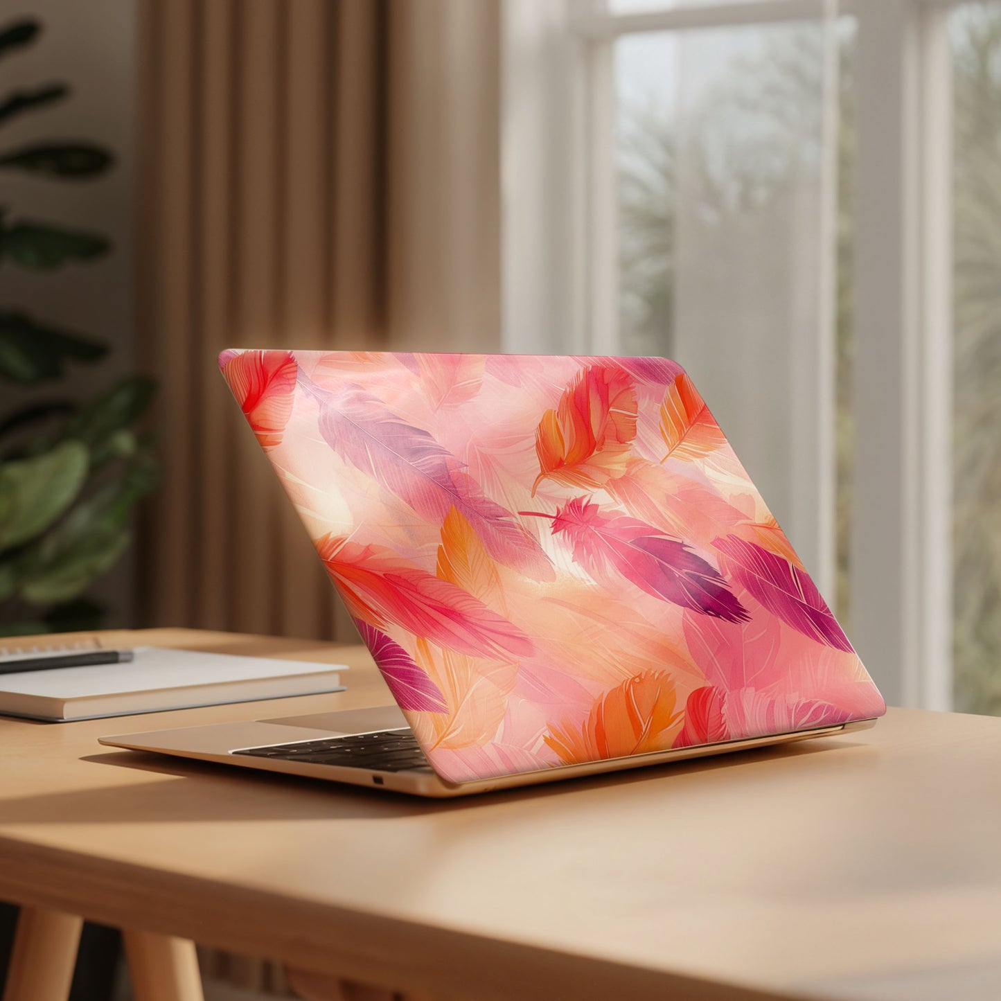 Boho Feathers Aesthetic Laptop Skin