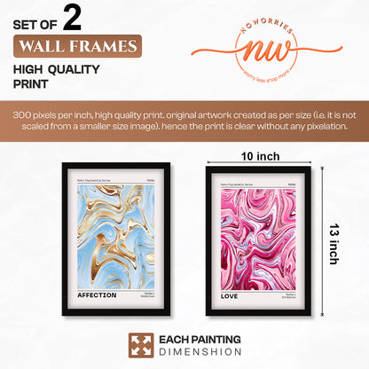 Affection & Love Marble Poster Set of 2