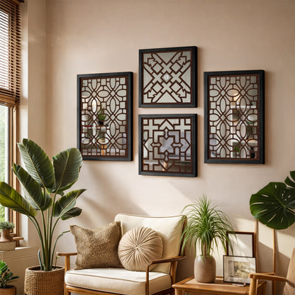 Ornate Mirror Art Set of 4