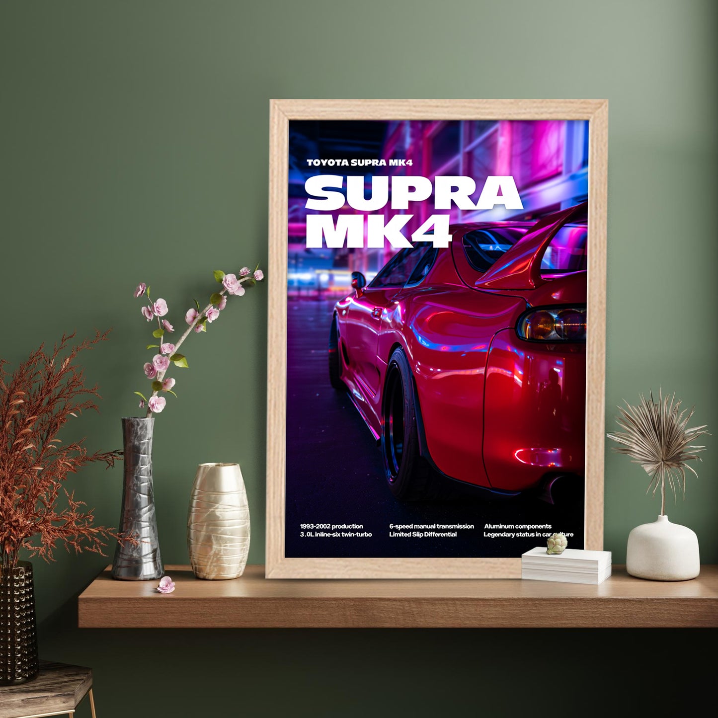 Supra MK4 Night Drive Wall Art