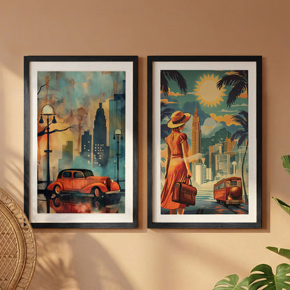 Vintage Travel Wall Art Set